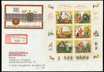 DDR BLOCK Kleinbogen Nr 2914-2919 BRIEF MIF X0A9E82