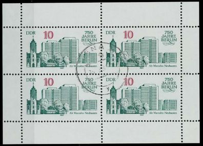 DDR BLOCK Kleinbogen Nr 3076 zentrisch gestempelt Kleinbg X0B505A