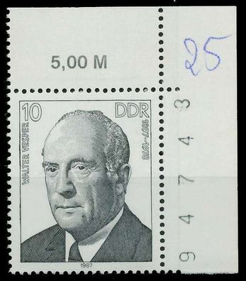DDR 1987 Nr 3084 postfrisch ECKE-ORE X0D2CEA