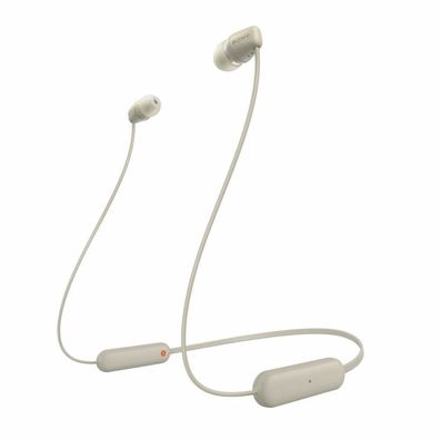 Sony WI-C100C, Kopfhörer (beige, Bluetooth, USB-C)