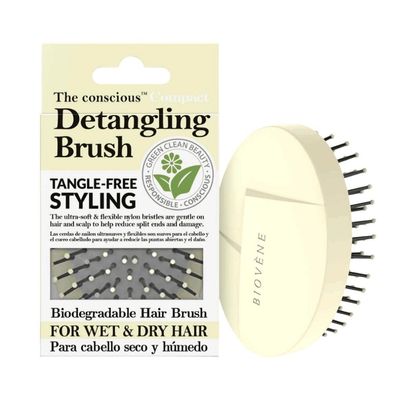 Biovene The Conscious Compact Haarbürste, kanariengelb, zum Stylen