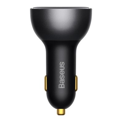 Baseus Auto-Ladegerät mit Digitalanzeige USB-A / USB-C PD 140W - Schwarz + USB-C
