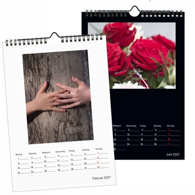 Premium Bastelkalender 2027 Fotokalender A4 für eigene Fotos selber gestalten