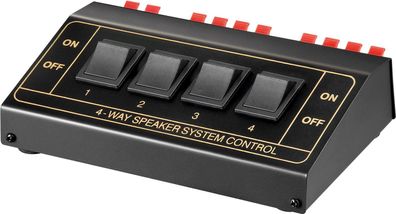 Goobay Lautsprecher-Umschaltbox - 4-fach - Switch - Verteiler - Splitter