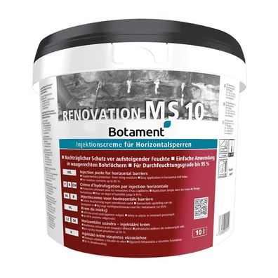 10l Botament MS10 Injektionscreme zur Horizontalsperre Silancreme Wandabdichtung
