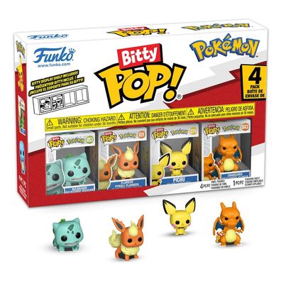 Funko 81134 - Bitty POP - Pokémon Serie 3 - 4er Pack Anime Sammelfigur Collect