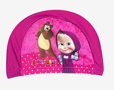 Badekappe Kinder Jugendliche Masha And The Bear Pink NEU