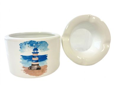 Windaschenbecher mit Leuchtturm-Motiv