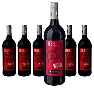 6 x Hammel Literweise Cuvée Rot feinherb 1 Liter – 2024
