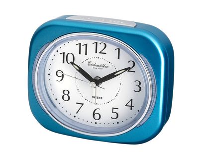 Reisewecker Wecker mit Blinklicht Alarm und schleichende Sekunde blau