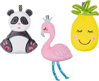 Spiegelburg Rassel BabyGlück, sort. (Panda, Flamingo, Ananas)