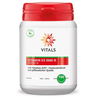 Vitals Vitamin D3 3000 IE, 100 Kapseln