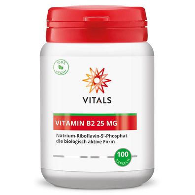 Vitals Vitamin B2 25 mg, 100 Kapseln