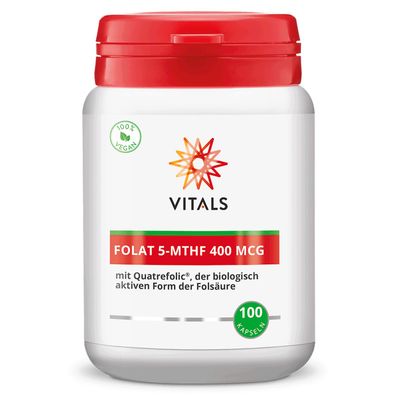 Vitals Folat 5-MTHF 400 mcg, 100 Kapseln