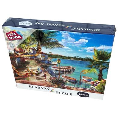 Huadada Puzzle „Holiday Bay“ - 1000 Teile | Stimmungsvolles Küstenmotiv