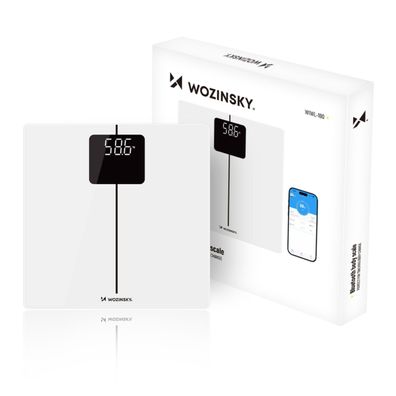 Wozinsky WIWL-180 Bluetooth Personenwaage 180 kg Weiß