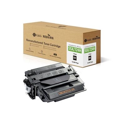 G&G Reborn-XL-Toner kompatibel mit HP 55X/ Canon 724H