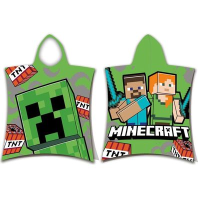 Jerry Fabrics Minecraft poncho Grün 50x115cm