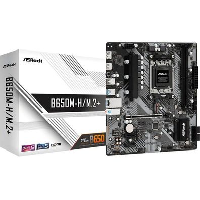 ASRock B650M-H/M.2 + , Mainboard (grau/schwarz)