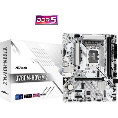 ASRock B760M-HDV/M.2 WHITE, Mainboard (weiß)