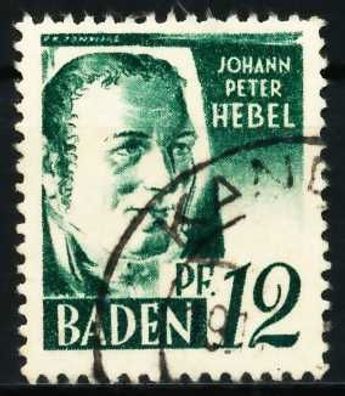 FZ BADEN 1. Ausgabe Spezialisiert Nr 4vvI gestempelt X5E7EF6