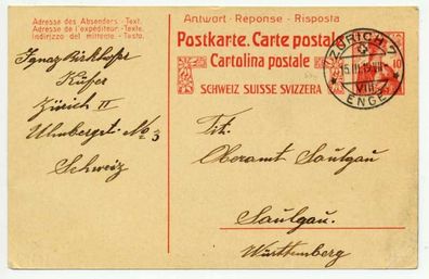 Schweiz Nr P71A Gebraucht Postkarte X6B6B56