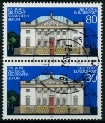 BRD 1992 Nr 1625 zentrisch gestempelt SENKR PAAR X82E7EE
