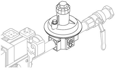 Armatur WG20 > 150 mbar mit FRS-Regler - 23001103 von Weishaupt