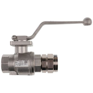 Kugelhahn 87E-1-TAE 21BG DN25 (Rp1) Dichtung Teflon, für Gas PN5 - 454634 von Weishau