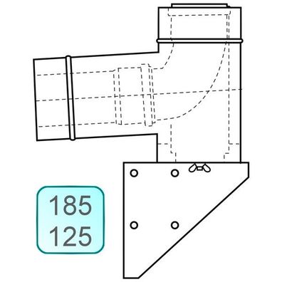 Außenwandkonsole INOX/PP DN185/125 - 48000005522 von Weishaupt