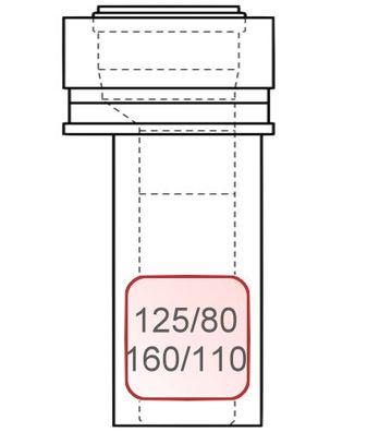 Aufweitung PP exzentrisch DN125/80 - DN160/110 - 48000006027 von Weishaupt