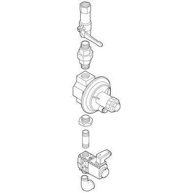 Druckregler-Set WTC-GB 120-210-A mit Magnetventil SV-D - 48000007552 von Weishaupt