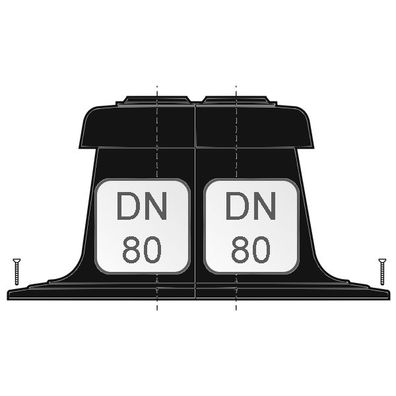 Doppelrohr-Schachtabdeckung PE schwarz 2 x DN80 - 48000010542 von Weishaupt