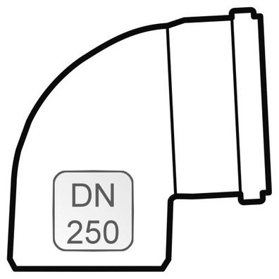 Bogen PP, DN250, 87 Grad - 48000011407 von Weishaupt