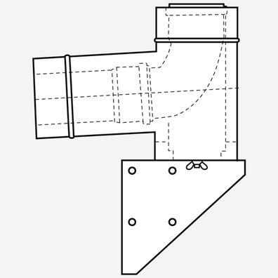 Außenwandkonsole INOX/PP DN350/250 - 48000011682 von Weishaupt
