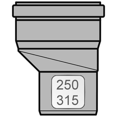 Aufweitung PPs grau DN250 - DN315 exzentrisch - 48000012027 von Weishaupt