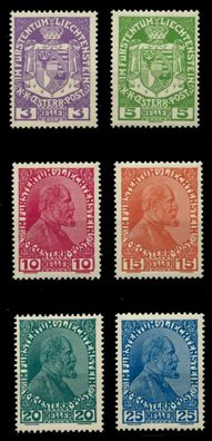 Liechtenstein 1917 Nr 4-9 postfrisch X6F9062