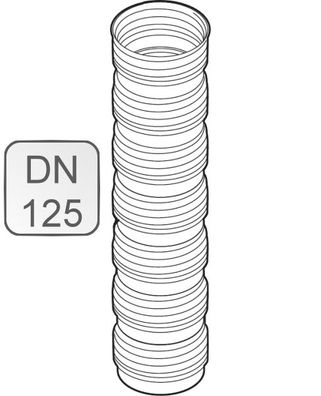 Flexrohr PP DN125, ablängbar mit 7 Muffen, max. 1,00 m - 48000014317 von Weishaupt