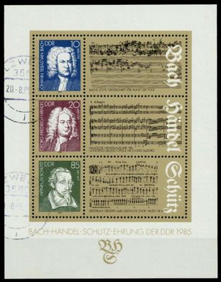 DDR BLOCK Kleinbogen Block 81 gestempelt X73A1A2