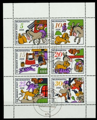 DDR BLOCK Kleinbogen Nr 1717-1722 gestempelt Kleinbg X73CA06