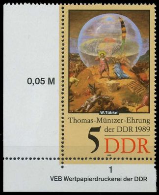 DDR 1989 Nr 3269 postfrisch ECKE-ULI X0E40D6