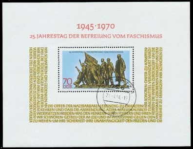 DDR BLOCK Kleinbogen Block 32 gestempelt X0F1286