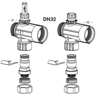 Erweiterungssegment DN 25 für Solekreisverteiler, Typ WSZ ES32 - 50900101302 von Weis