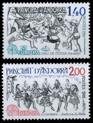 Andorra (FRANZ. POST) 1981 Nr 313-314 postfrisch S1CB2D2
