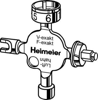 Heimeier Universalschlüssel f. V/F-exakt, Regulux, Vekolux, B-Kopf - 7747431424 von B