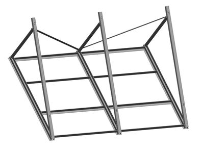 Basispaket Flachdachgestell FB V26P z. Montage von 2 V26P-Kollektoren auf FD - 162058