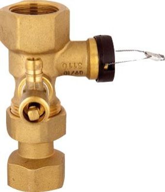 AFRISO Kappenventil 3/4x3/4 120 C mit Ablaßhahn TYP 77924 0,5m3/h Entl. - 7738341879
