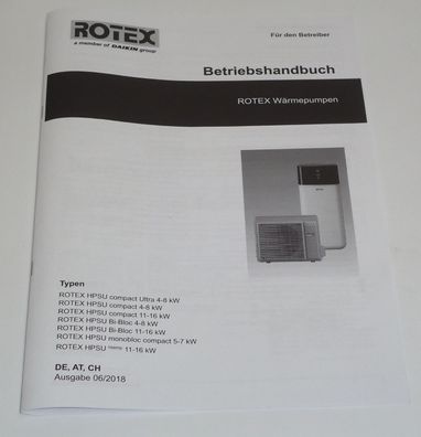 Betriebshandbuch für HPSU compact für DAIKIN R ECH2O V4 bis 2017 - 5018043 von Daikin