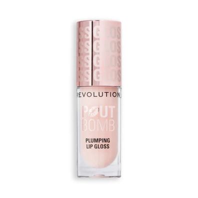 Makeup Revolution, Pout Bomb, vegan, aufpolsternd, Lipgloss, Milky Sheer Holo, 4,6 ml