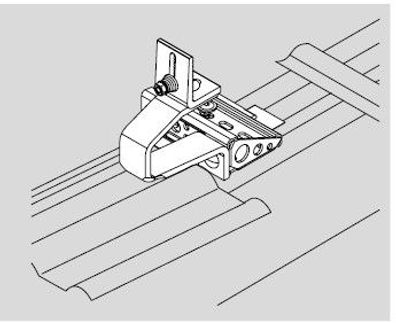 Befestigungssystem Sparrenhaken 5xSV Dachpfanne mit Konterlattung 1,25 kN/m² von Vies